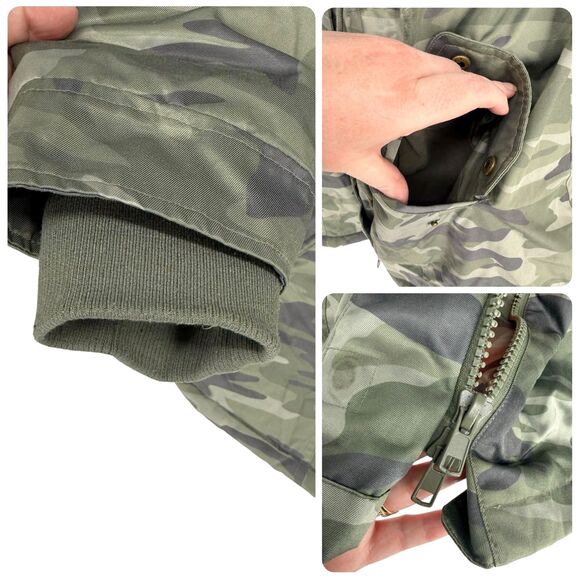 Torrid 1x Camo Twill Parka Faux Fur Lined Hood Winter Coat Water Wind Resistant - Picture 5 of 7
